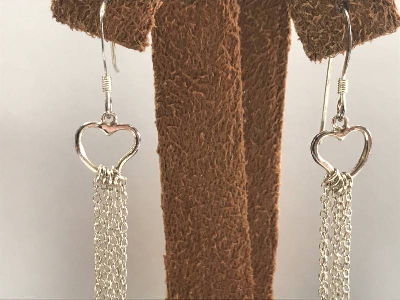 Designer 925 Sterlingsilber China Tropfen Mesh Wirbel Herzohrringe Designer 925 Sterlingsilber China Tropfen Mesh Wirbel Herzohrringe von ThisandThat865