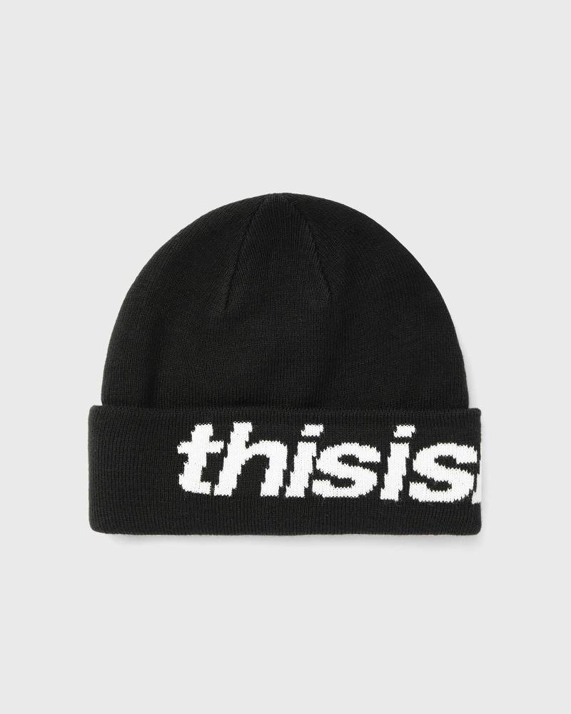 Thisisneverthat HSP-LOGO BIG CUFF BEANIE men Beanies black in Größe:ONE SIZE von Thisisneverthat