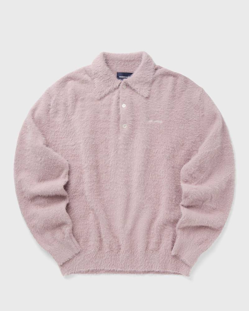 Thisisneverthat SCT-LOGO SHAGGY KNIT POLO men Pullovers pink in Größe:XL von Thisisneverthat