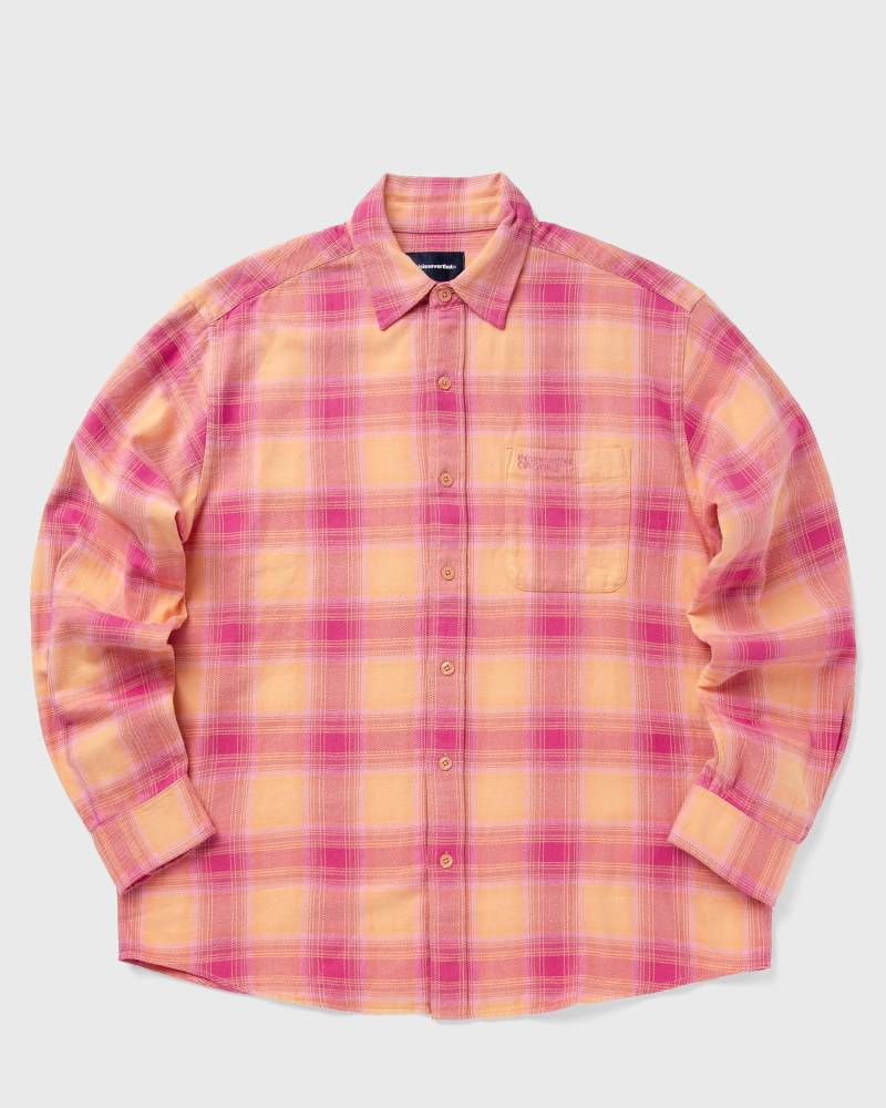Thisisneverthat SHADOW PLAID FLANNEL SHIRT men Longsleeves pink in Größe:M von Thisisneverthat