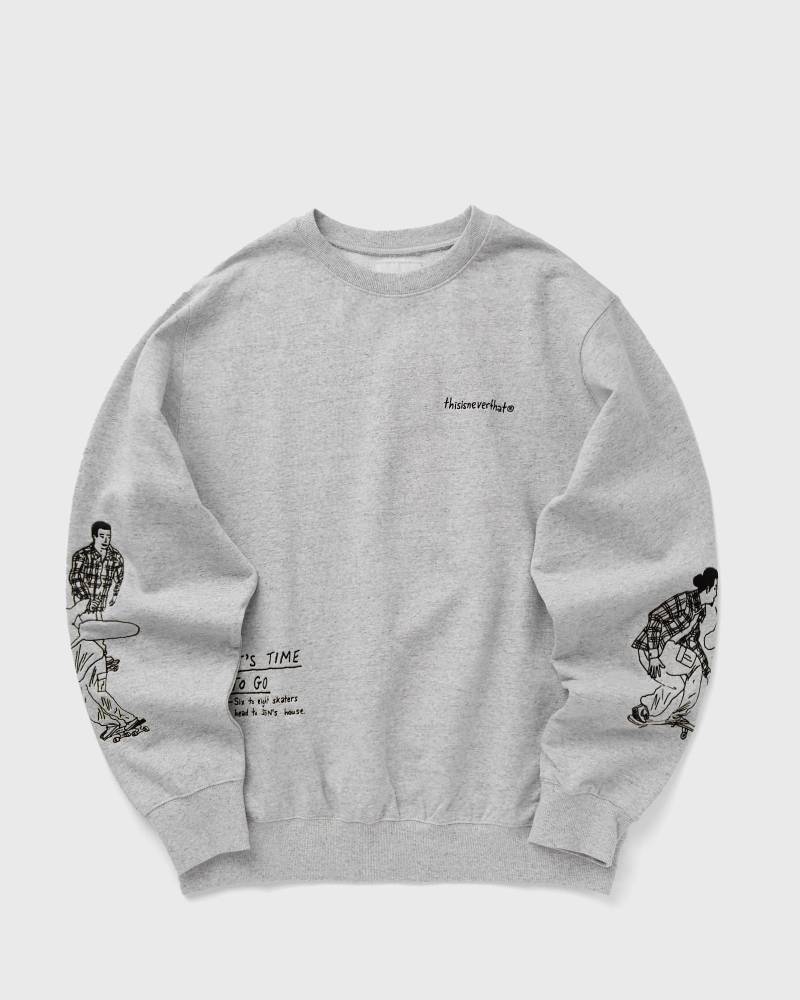 Thisisneverthat SKETCH EMBROIDERY CREWNECK men Sweatshirts grey in Größe:L von Thisisneverthat
