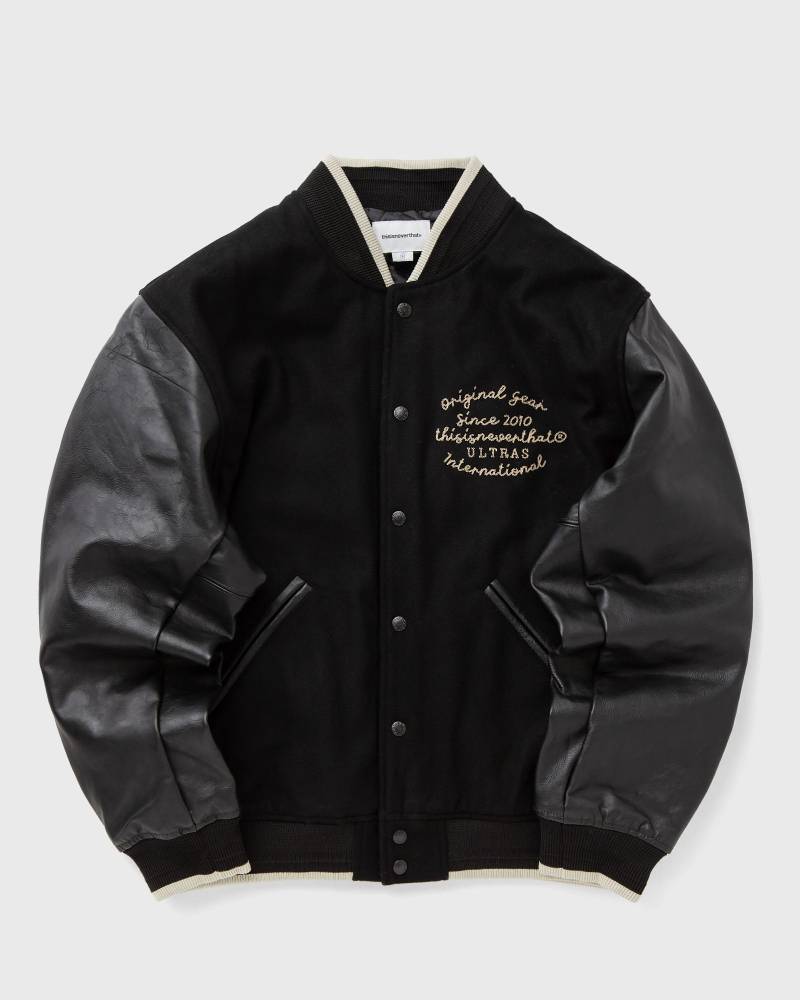 Thisisneverthat ULTRAS VARSITY JACKET men Bomber Jackets|College Jackets black in Größe:M von Thisisneverthat