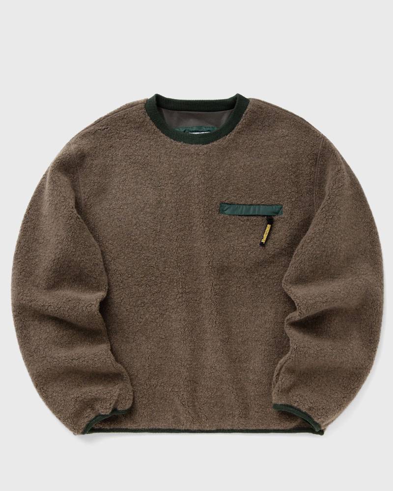 Thisisneverthat X GORETEX WINDSTOPPER Wool Fleece Crewneck men Sweatshirts brown in Größe:M von Thisisneverthat