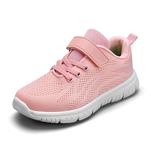 Thlppe Turnschuhe Jungen Sportschuhe Mädchen Hallenschuhe Kinder Running Shoes Atmungsaktiv Leicht Laufschuhe Kinderschuhe Unisex-Kinder Rosa 30EU von Thlppe