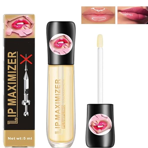 Thnkstaps Natural Lip Plumper Lippen-Booster für vollere Lippen Lippenpflege für Volle Lippen, Lip Plumping Balm Klarer Lipgloss,Macht die Lippen praller und hydratisierter 5 ml von Thnkstaps