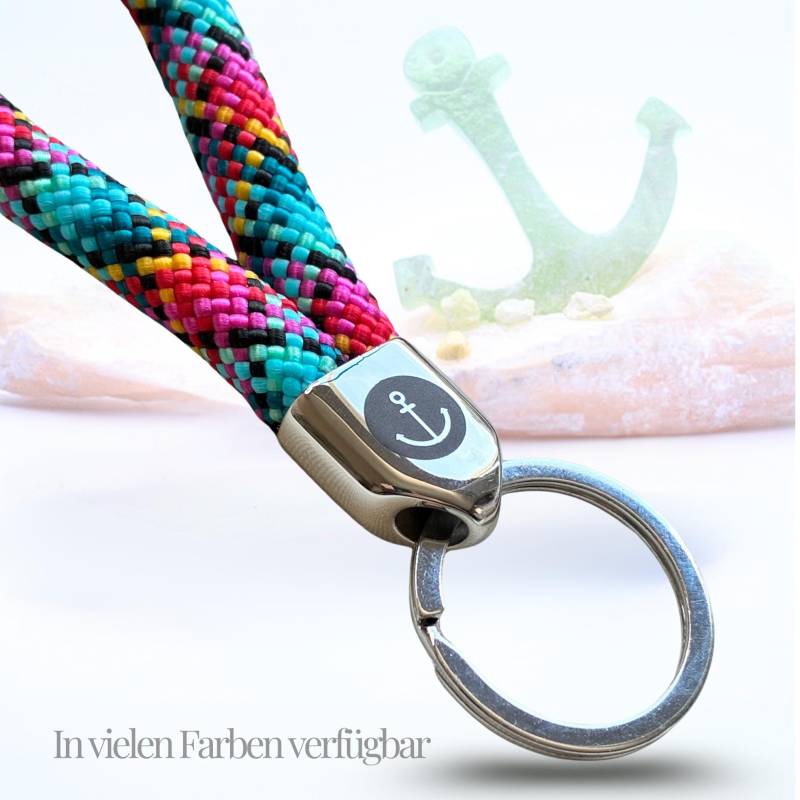 Maritimer Schlüsselanhänger Aus Segeltau Mit Anker, Handgefertigtes Unikat Für Küstenliebhaber | Geschenk Freundin Anker von ThoddyArt