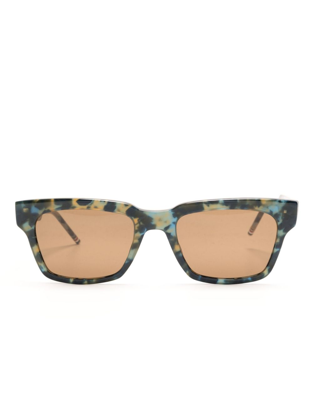 Thom Browne Eyewear Eckige Sonnenbrille in Schildpattoptik - Mehrfarbig von Thom Browne Eyewear