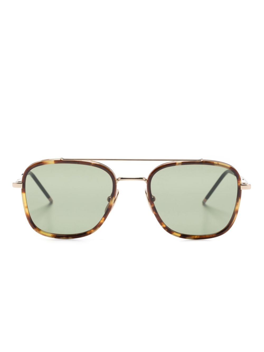 Thom Browne Eyewear Pilotenbrille mit Schildpatt-Detail - Braun von Thom Browne Eyewear