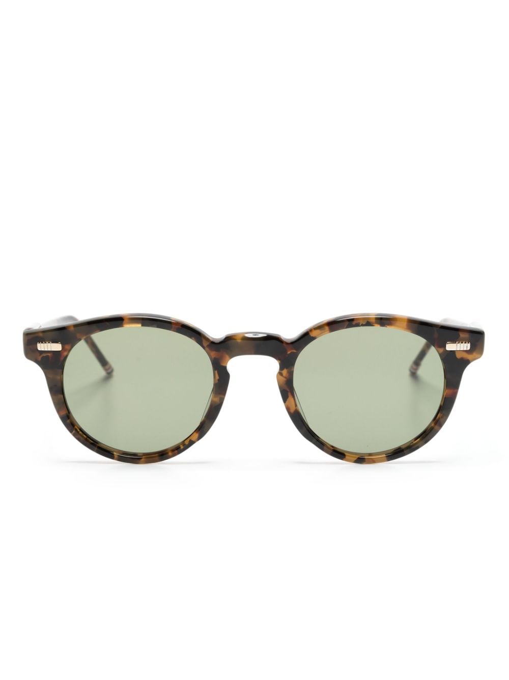 Thom Browne Eyewear Runde Sonnenbrille in Schildpattoptik - Braun von Thom Browne Eyewear