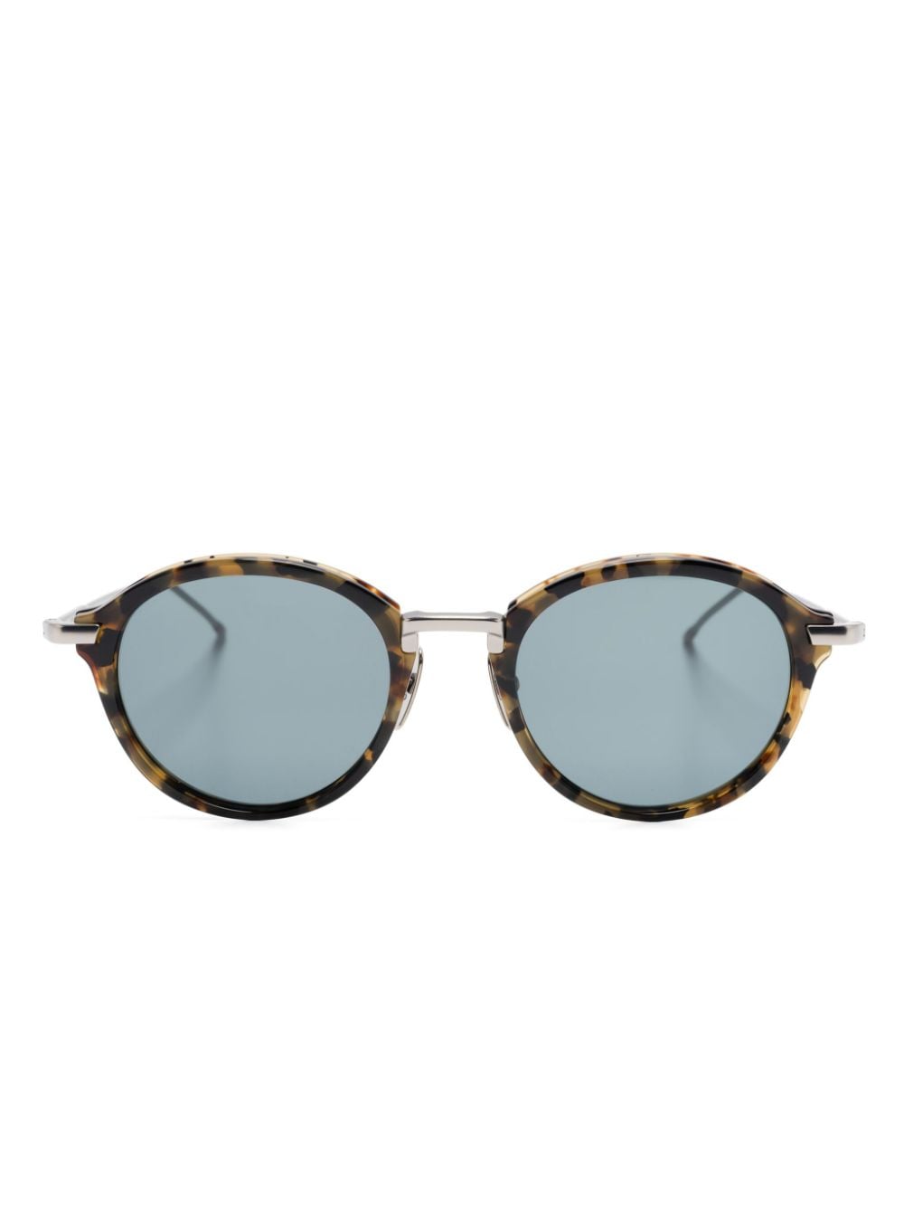 Thom Browne Eyewear Runde Sonnenbrille in Schildpattoptik - Braun von Thom Browne Eyewear