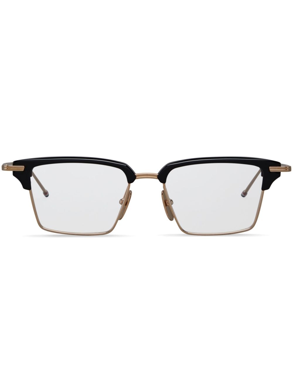 Thom Browne Eyewear TB422 Brille mit breitem Gestell - Schwarz von Thom Browne Eyewear