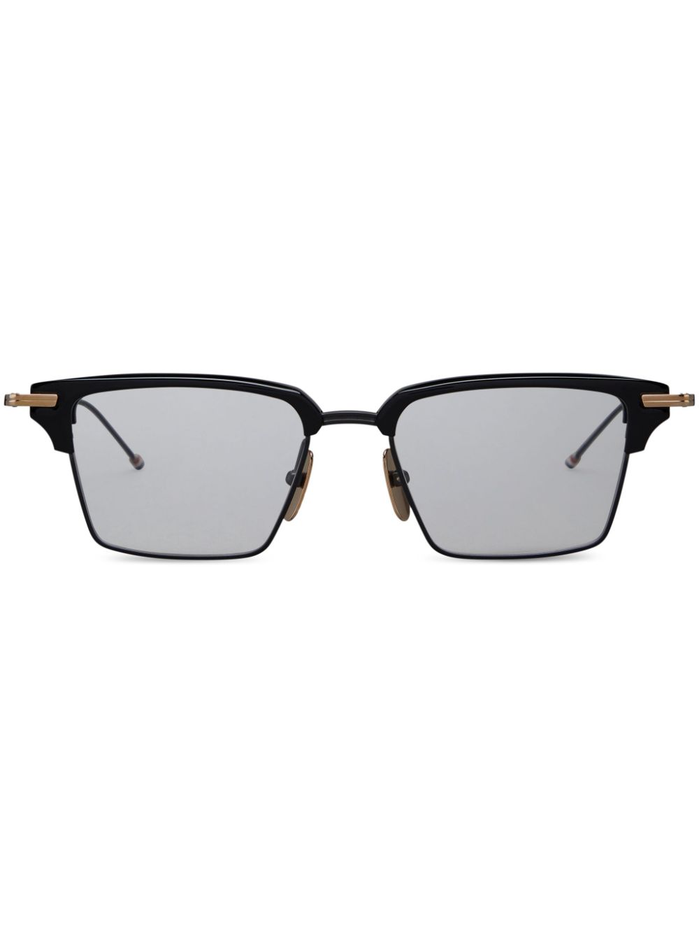 Thom Browne Eyewear TB422 Brille mit breitem Gestell - Schwarz von Thom Browne Eyewear