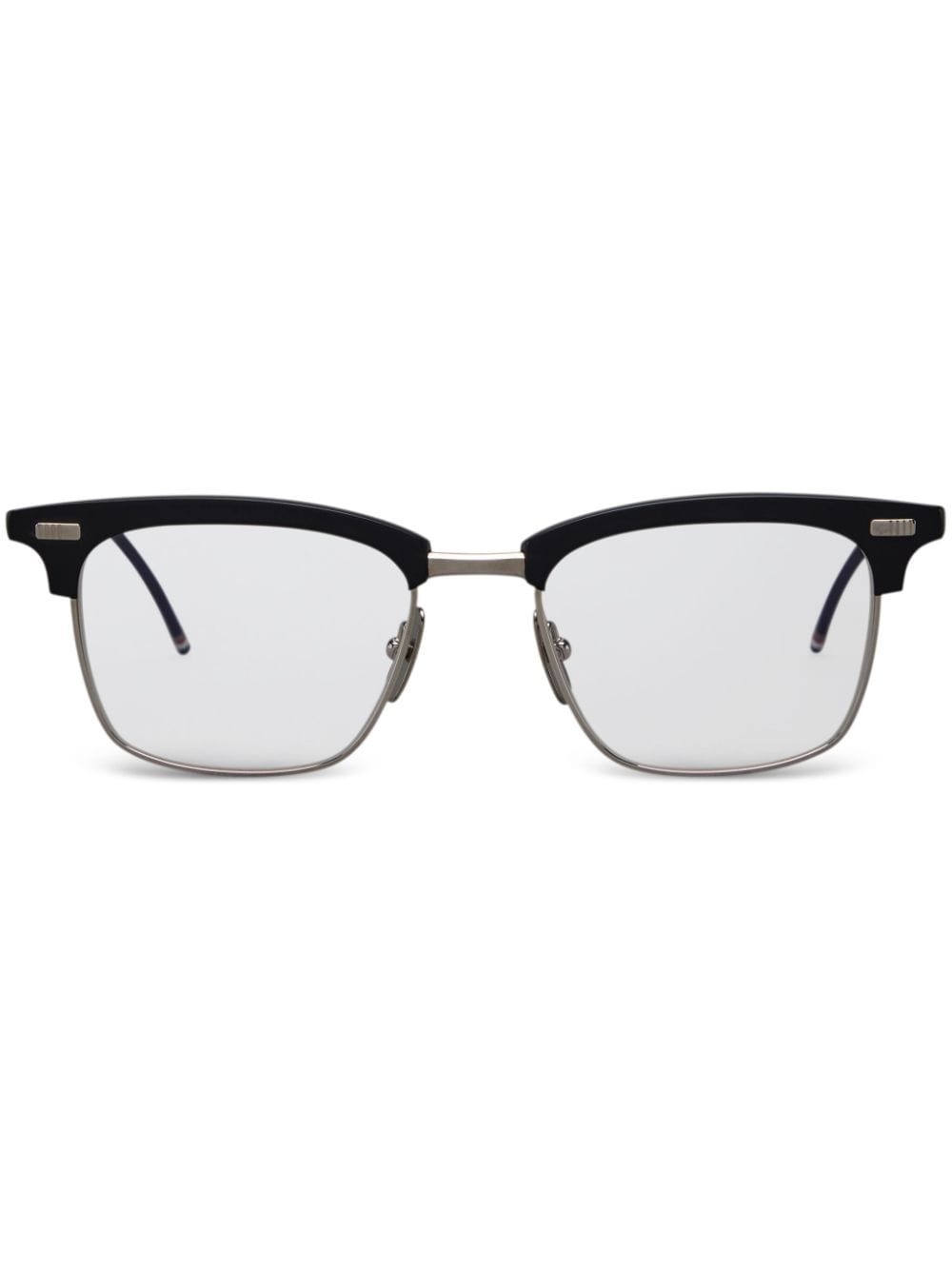 Thom Browne Eyewear TB711 Sonnenbrille mit eckigem Gestell - Schwarz von Thom Browne Eyewear