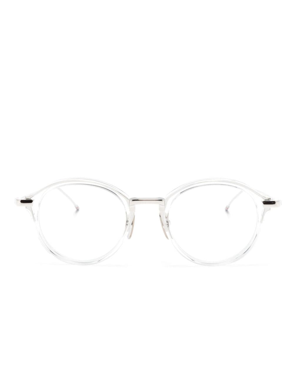 Thom Browne Eyewear Transparente Brille mit rundem Gestell - Weiß von Thom Browne Eyewear