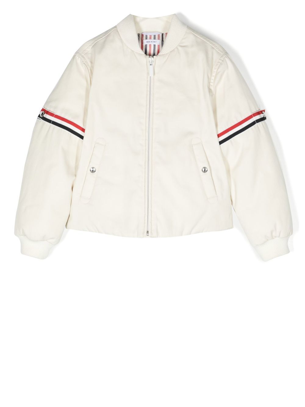 Thom Browne Kids Gefütterte Bomberjacke - Weiß von Thom Browne Kids