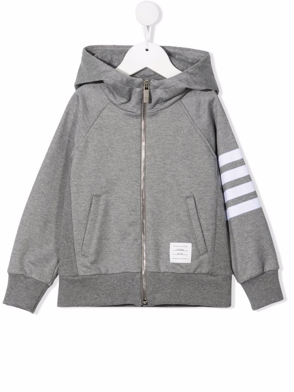 Thom Browne Kids Gestreifte Kapuzenjacke - Grau von Thom Browne Kids