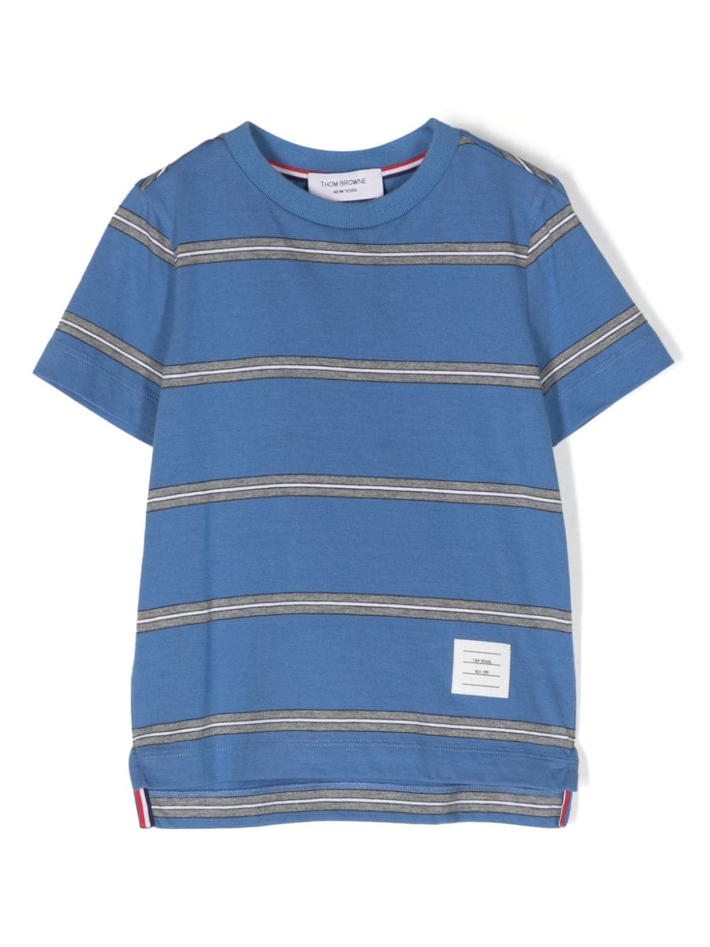 Thom Browne Kids Gestreiftes T-Shirt - Blau von Thom Browne Kids