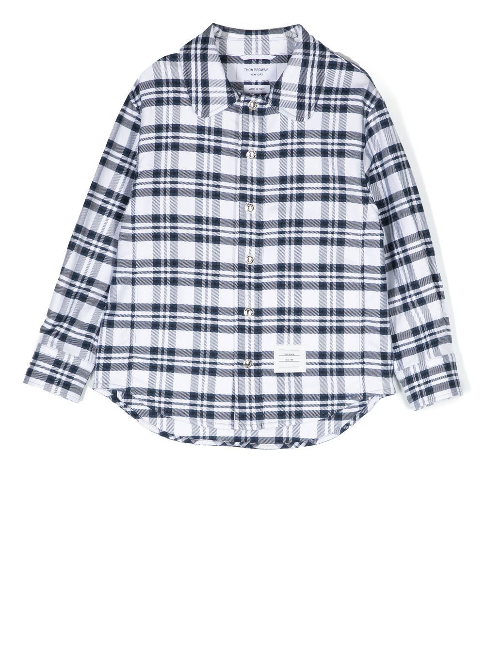 Thom Browne Kids Hemd mit Karomuster - Blau von Thom Browne Kids