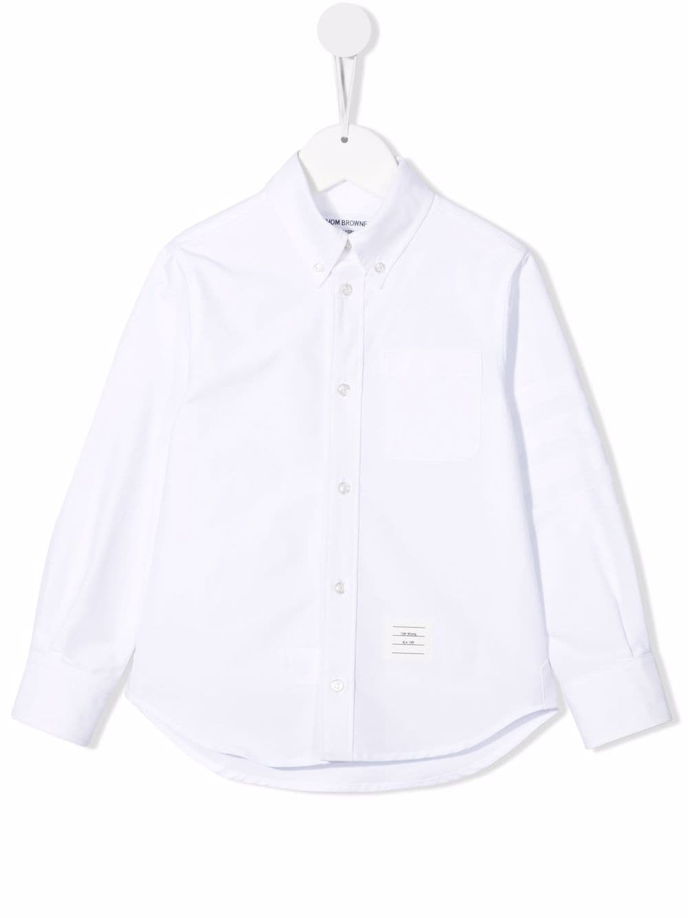 Thom Browne Kids Hemd mit Logo-Etikett - Weiß von Thom Browne Kids