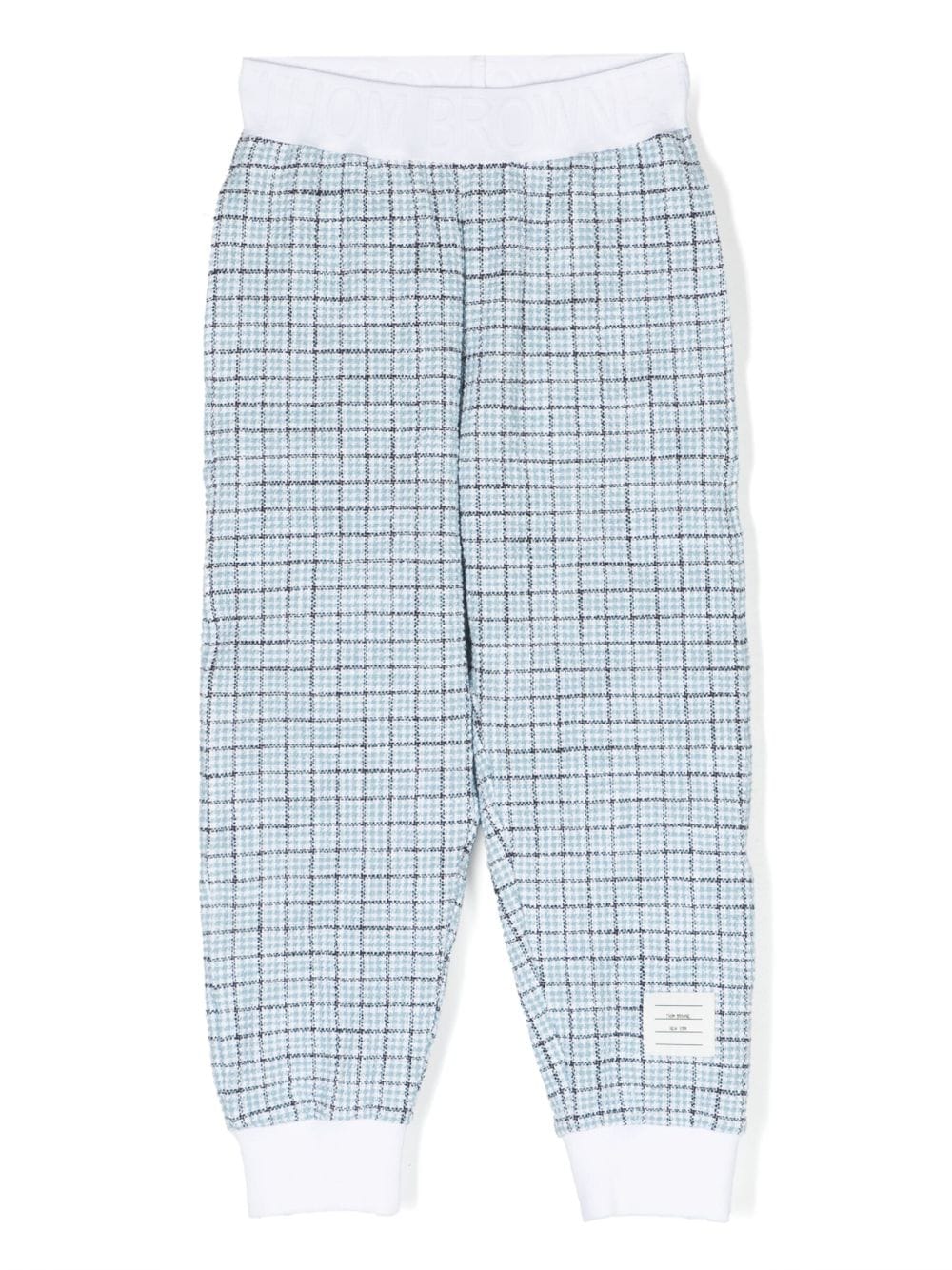 Thom Browne Kids Jogginghose aus Tweed - Blau von Thom Browne Kids