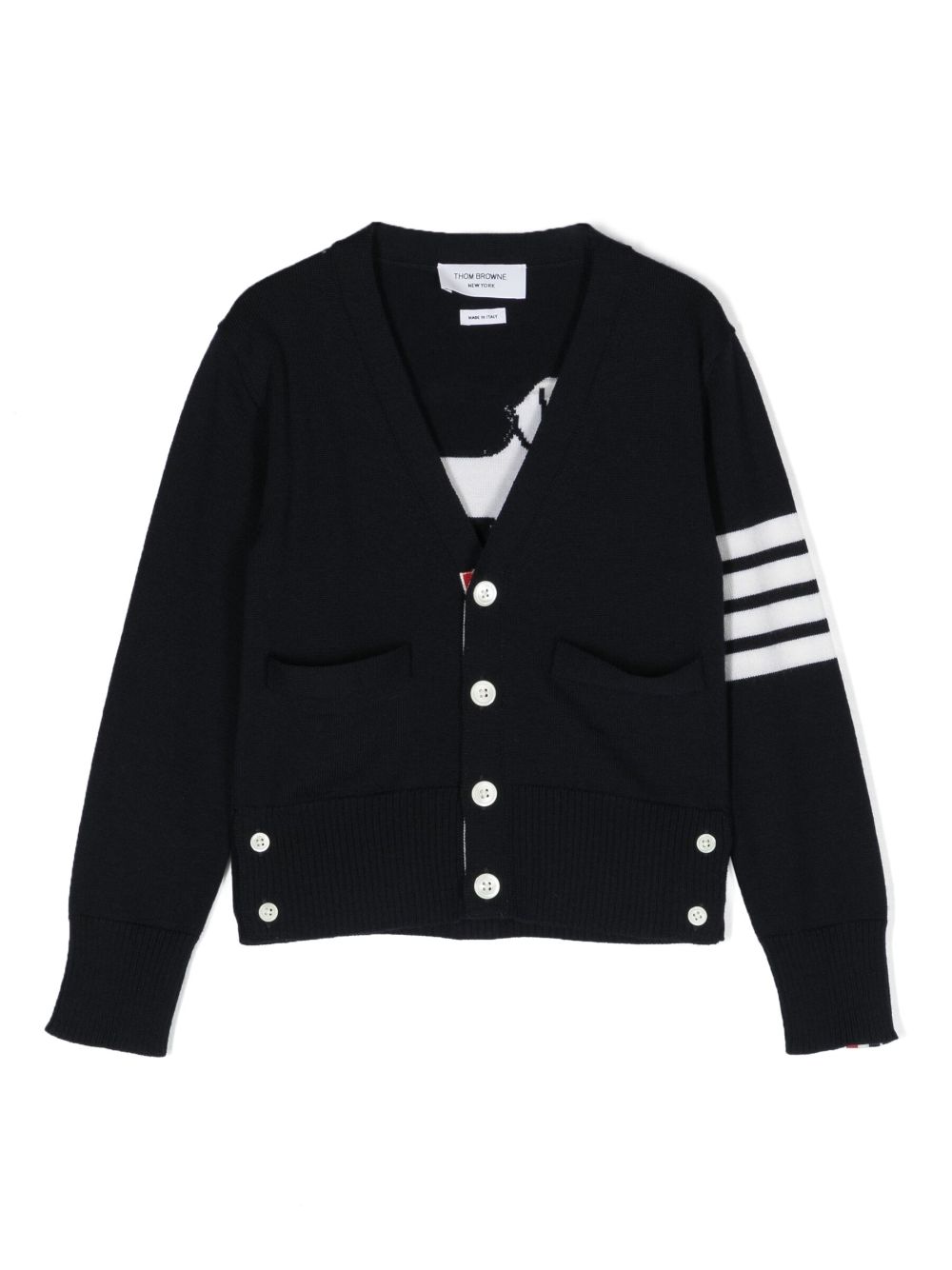 Thom Browne Kids Klassischer Cardigan - Blau von Thom Browne Kids