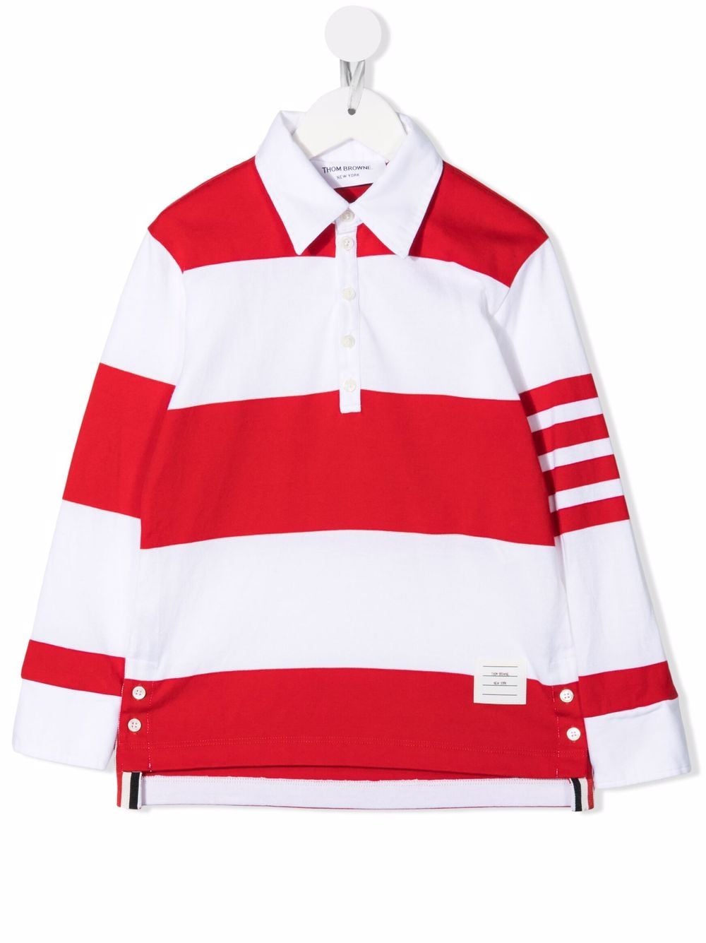 Thom Browne Kids Poloshirt mit Streifen - Rot von Thom Browne Kids