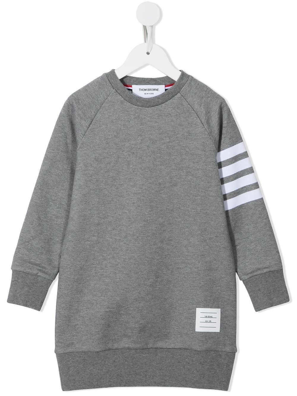 Thom Browne Kids Sweatshirtkleid mit Streifen - Grau von Thom Browne Kids