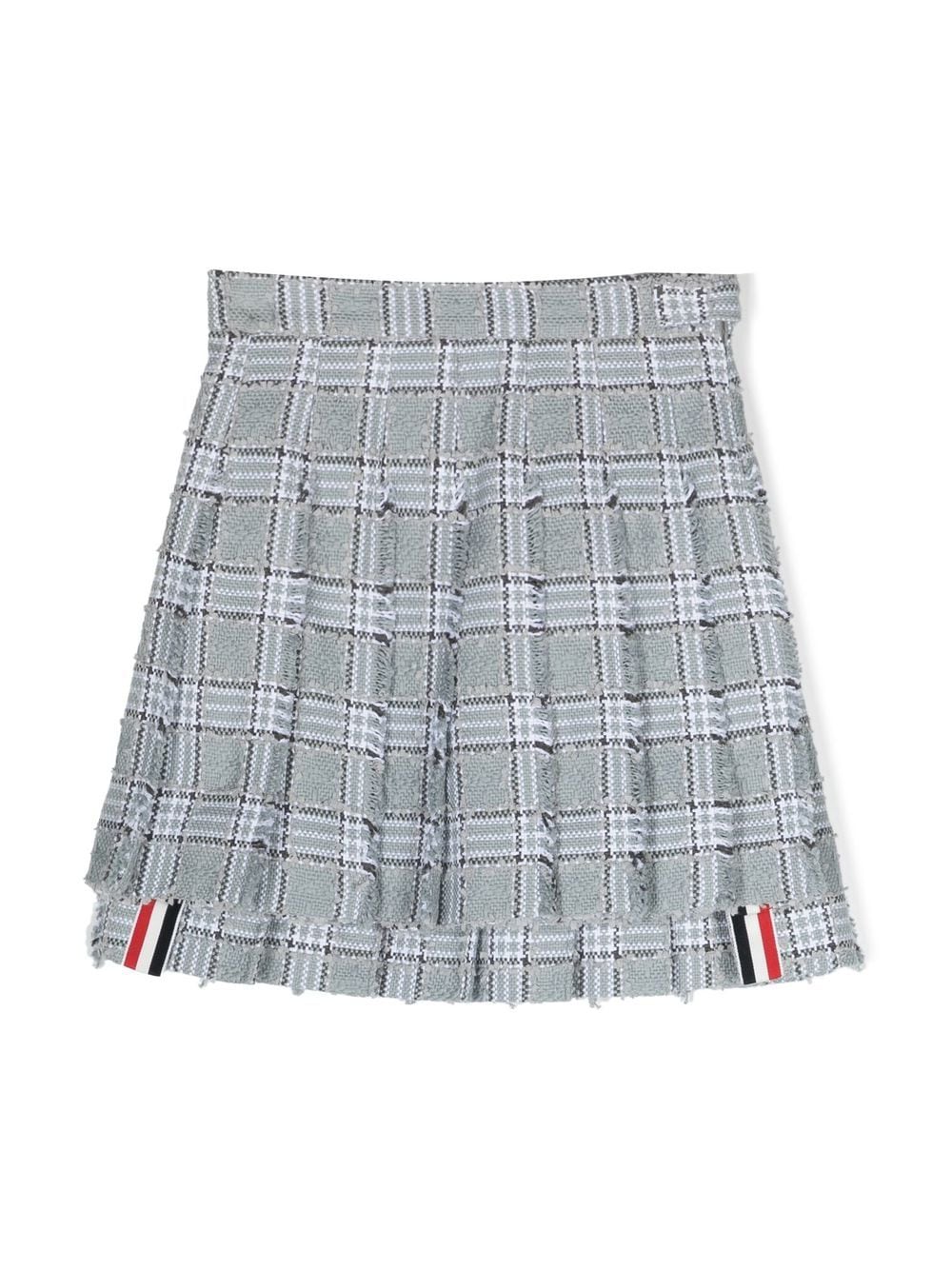 Thom Browne Kids Tweed-Rock mit Falten - Grau von Thom Browne Kids