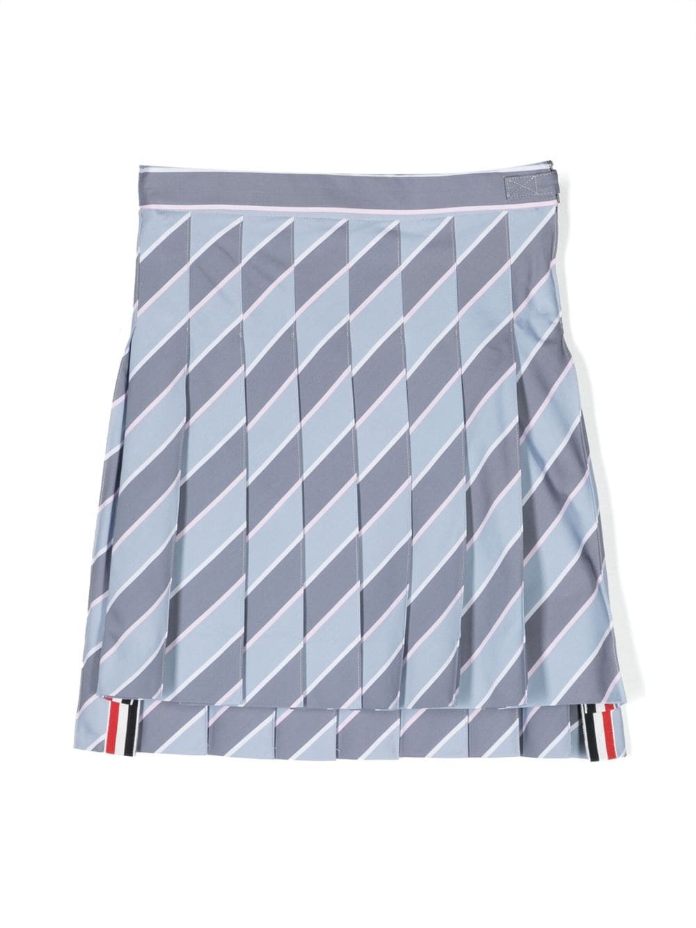 Thom Browne Kids Gestreifter Faltenrock - Grau von Thom Browne Kids