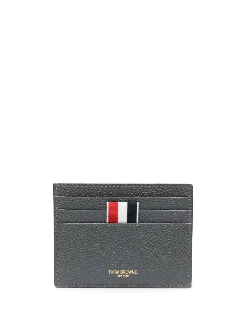 Thom Browne 4-Bar Kartenetui aus Leder - Grau von Thom Browne