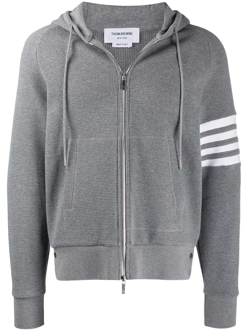 Thom Browne 4-Bar Stripe Zip-up Hoodie - Grau von Thom Browne