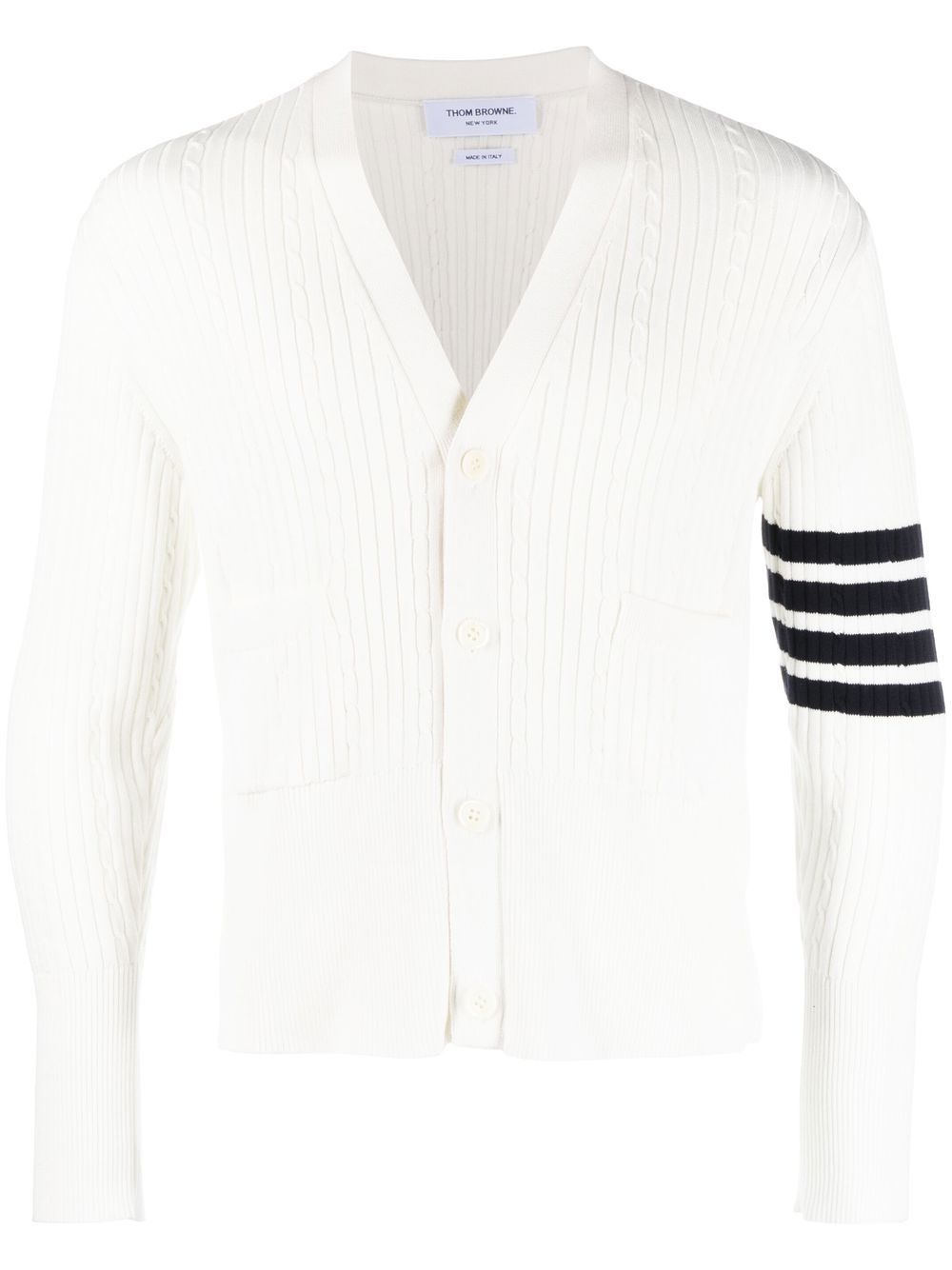 Thom Browne Cardigan mit Zopfmuster - Weiß von Thom Browne