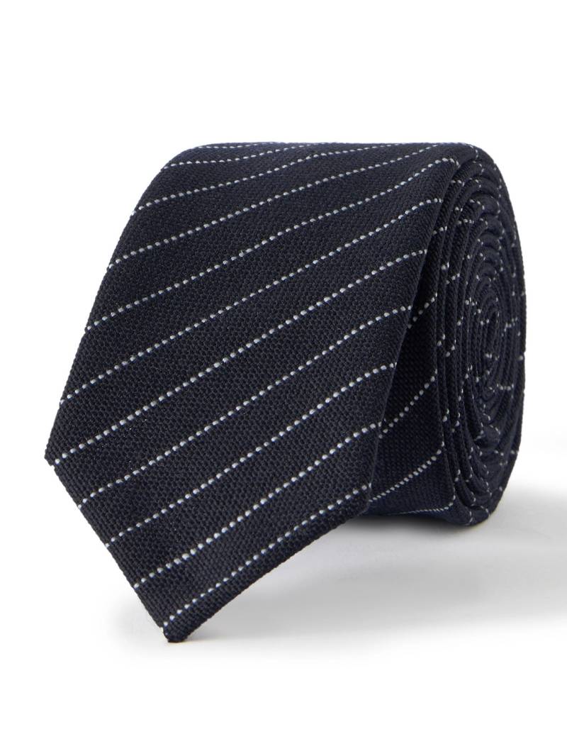Thom Browne - 5.5cm Pinstriped Basketweave Virgin Wool-Blend Tie - Men - Blue von Thom Browne
