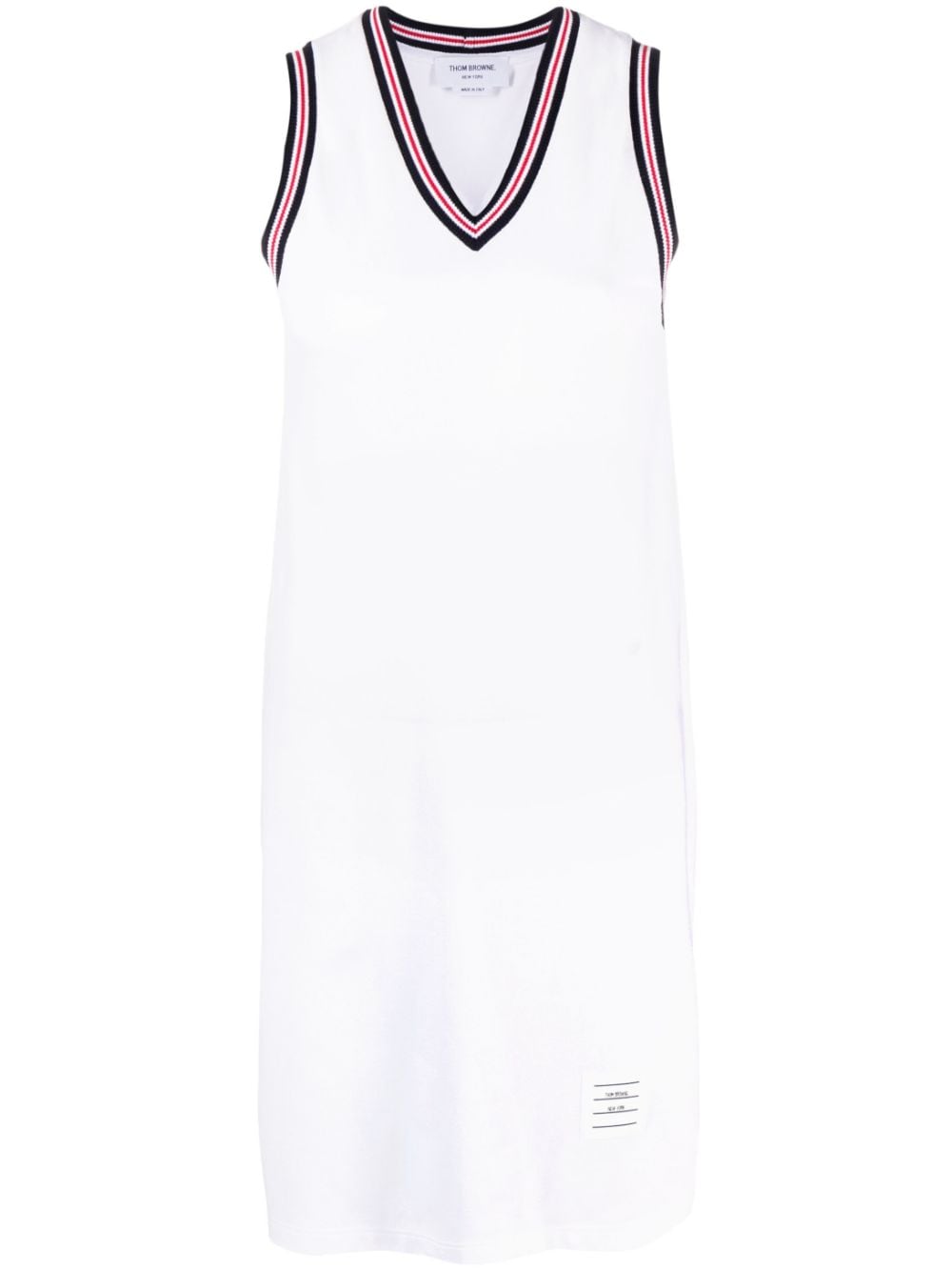 Thom Browne Ärmelloses Kleid mit V-Ausschnitt - Weiß von Thom Browne