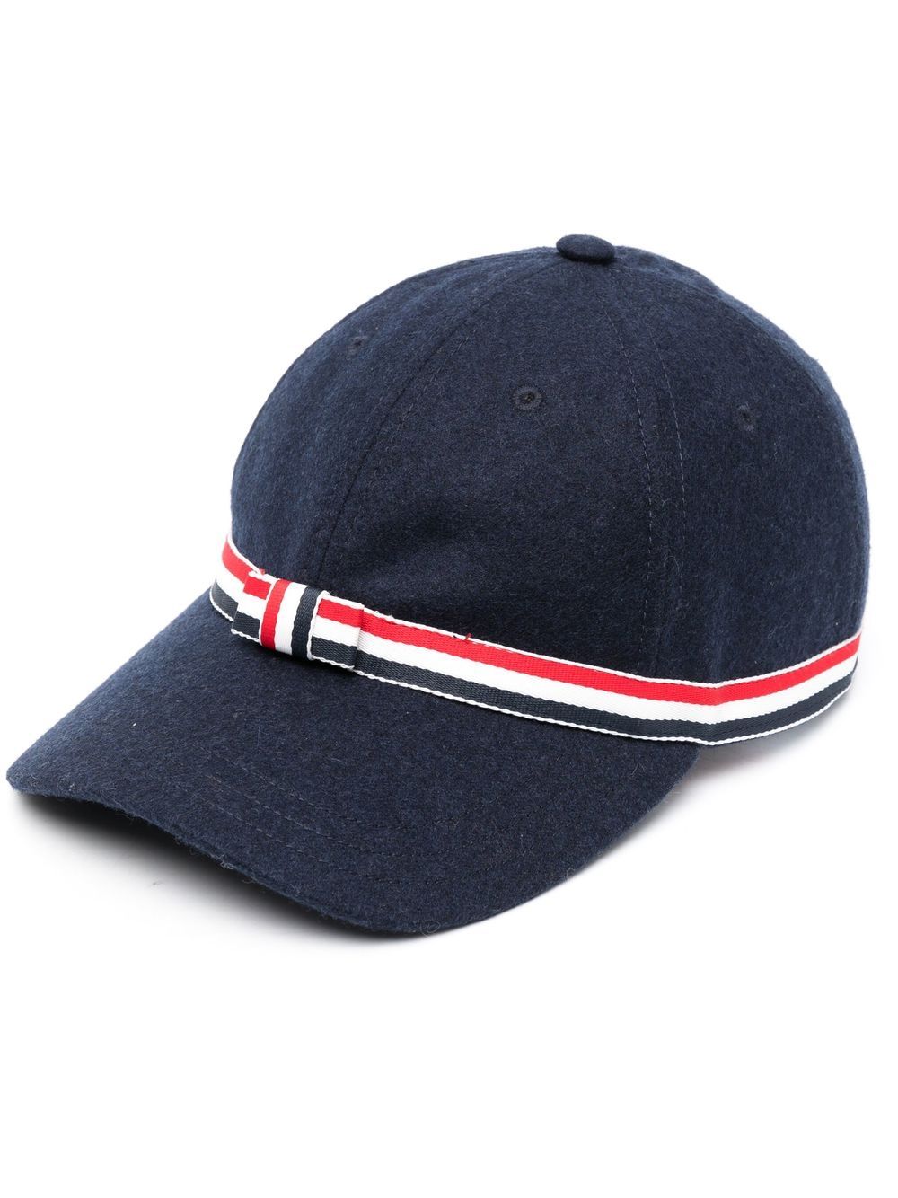 Thom Browne Baseballkappe mit Logo-Streifen - Blau von Thom Browne