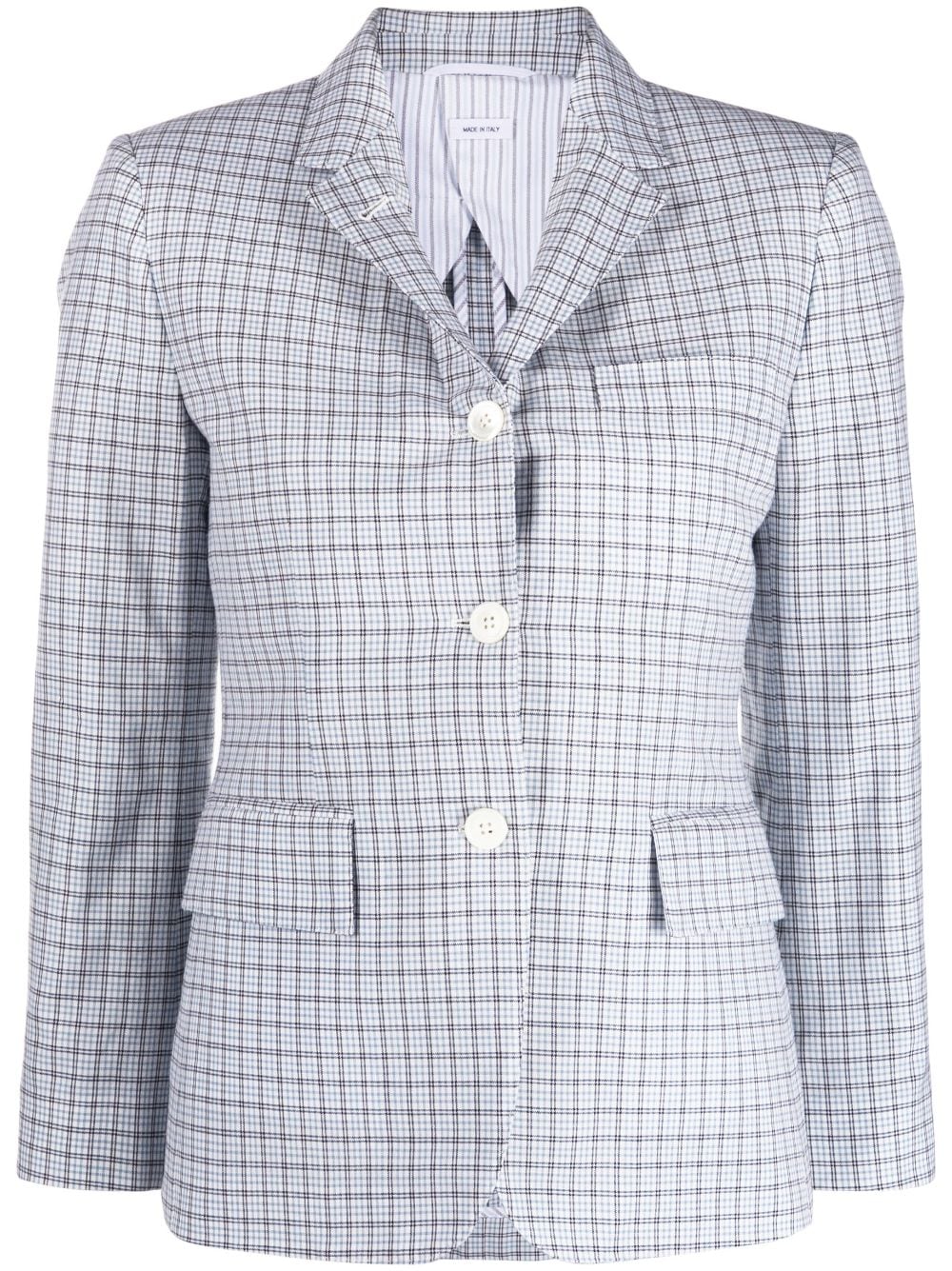 Thom Browne Blazer mit Check - Weiß von Thom Browne