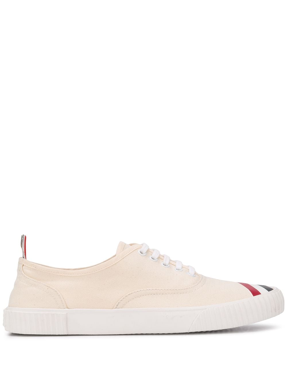 Thom Browne Canvas-Sneakers mit RWB-Streifen - Weiß von Thom Browne