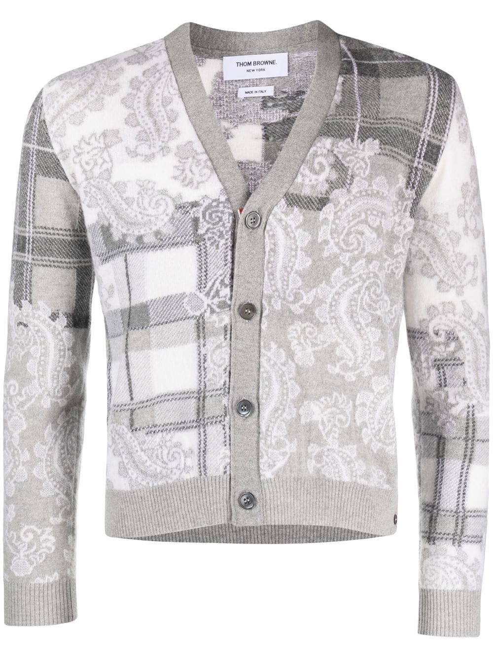 Thom Browne Cardigan mit Jacquardmuster - Grau von Thom Browne