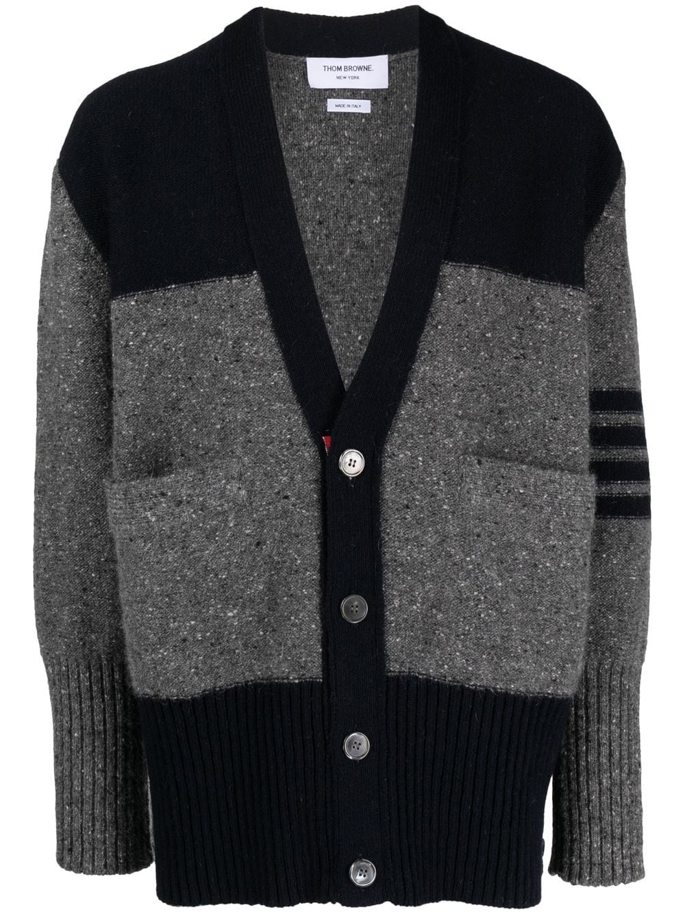 Thom Browne Cardigan mit Logo-Streifen - Grau von Thom Browne