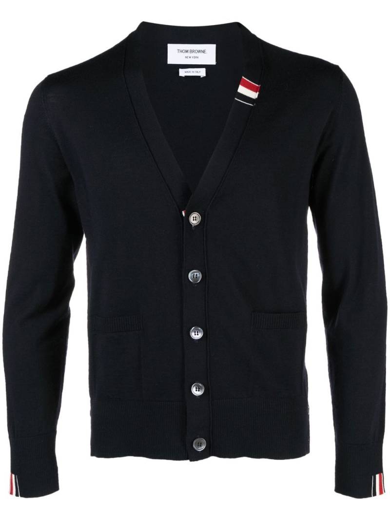 Thom Browne Cardigan mit V-Ausschnitt - Blau von Thom Browne