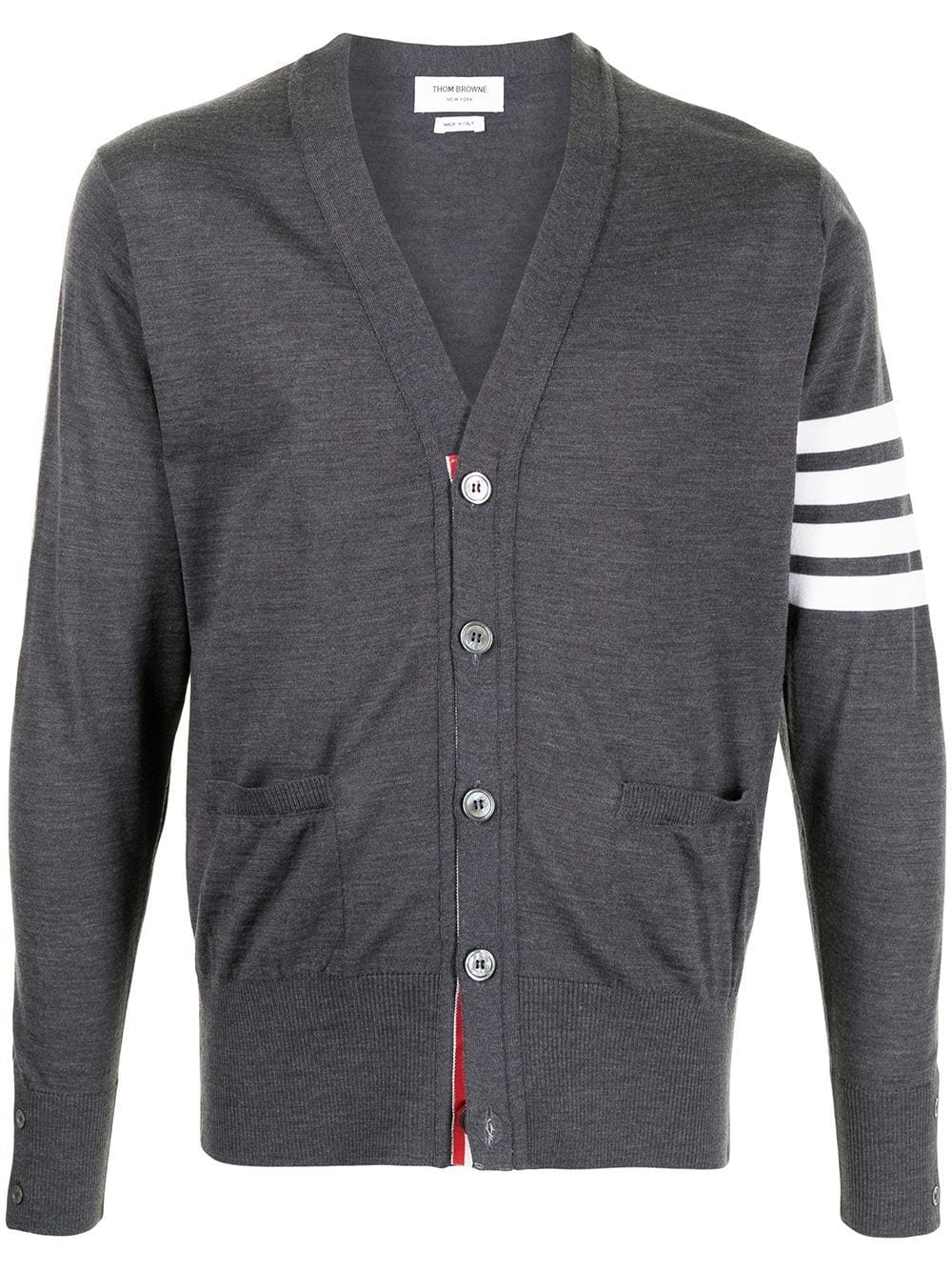 Thom Browne Merinocardigan mit V-Ausschnitt - Grau von Thom Browne