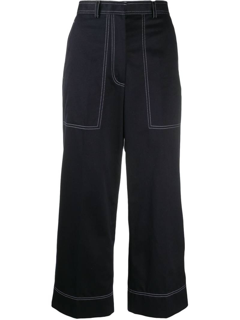 Thom Browne Cropped-Hose mit Kontrastnähten - Blau von Thom Browne