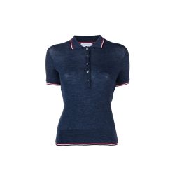 Thom Browne Damen-poloshirt Aus Wolle In Blau von Thom Browne