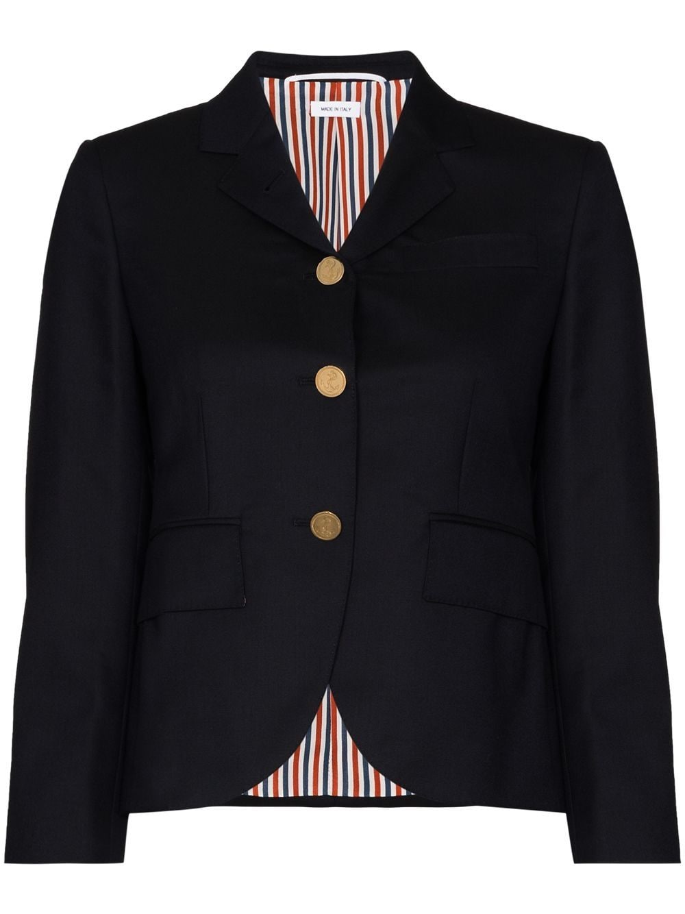 Thom Browne Einreihige Wolljacke - Blau von Thom Browne