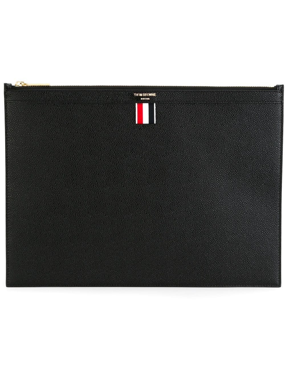 Thom Browne Flache Clutch mit Reißverschluss - Schwarz von Thom Browne