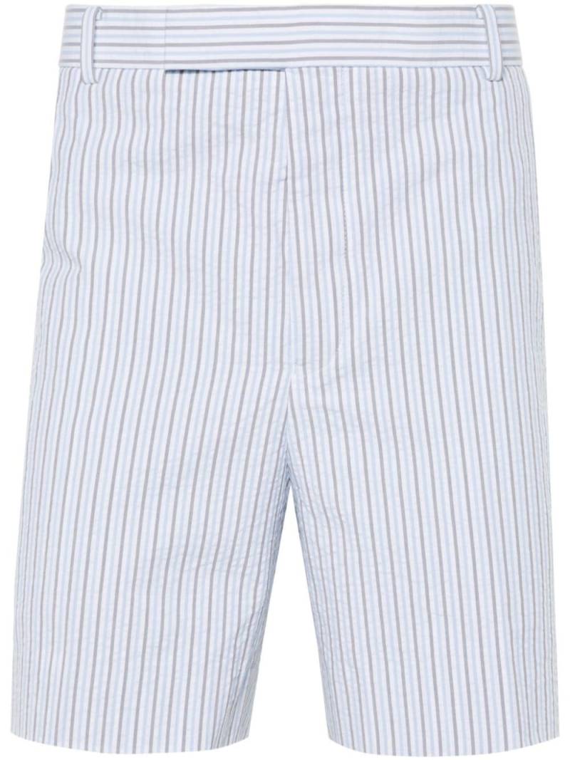 Thom Browne Gestreifte Seersucker-Shorts - Blau von Thom Browne