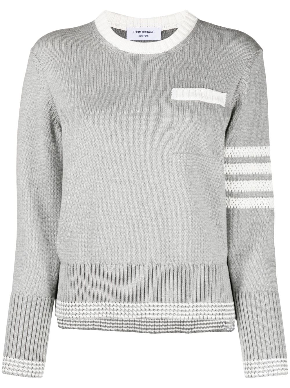 Thom Browne Gestreifter Pullover - Grau von Thom Browne