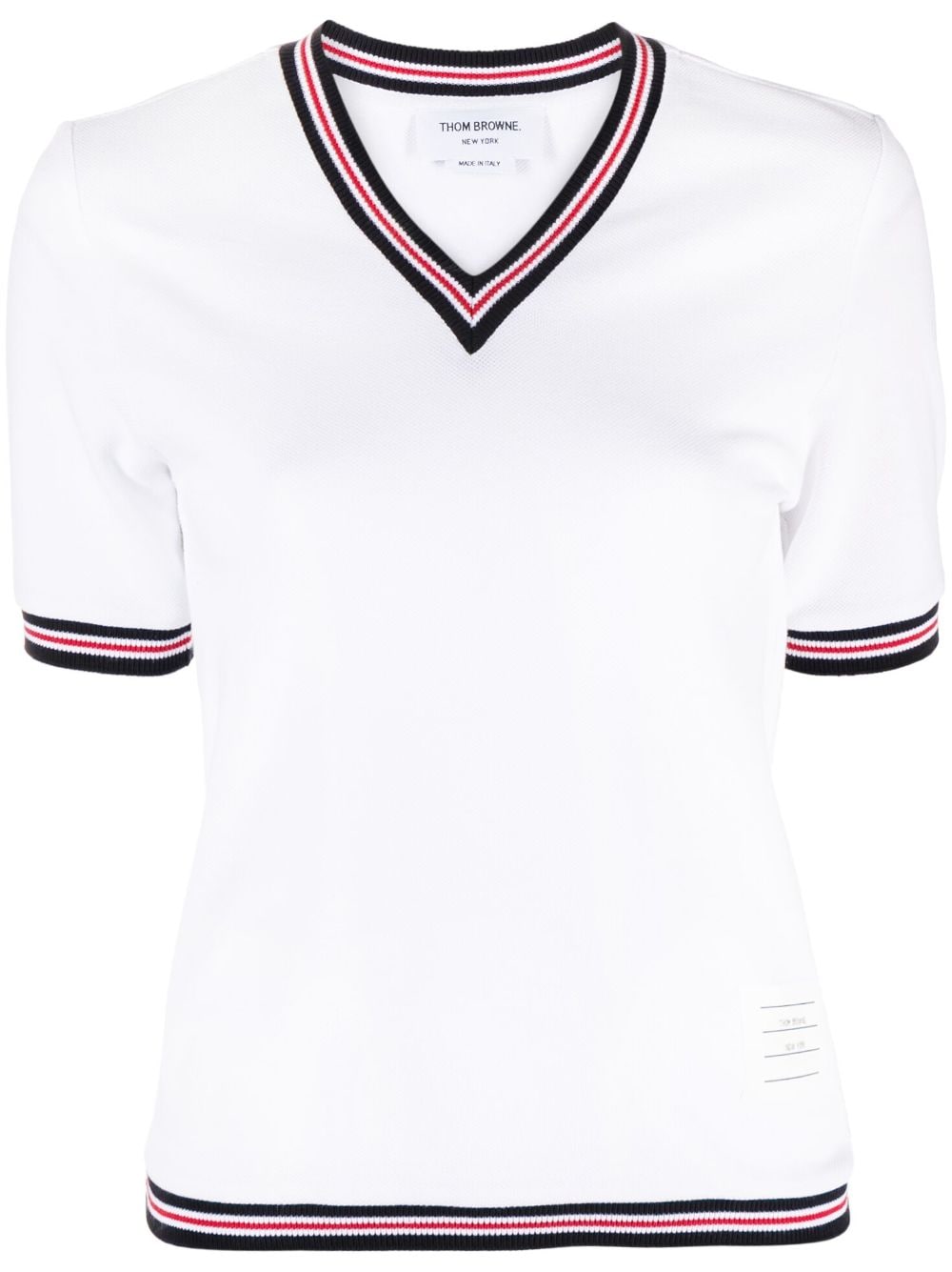 Thom Browne Gestreiftes T-Shirt - Weiß von Thom Browne