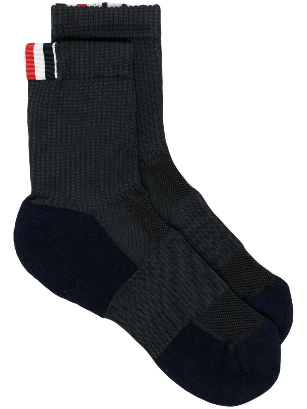 Thom Browne Gestrickte Socken mit Streifen - Grau von Thom Browne