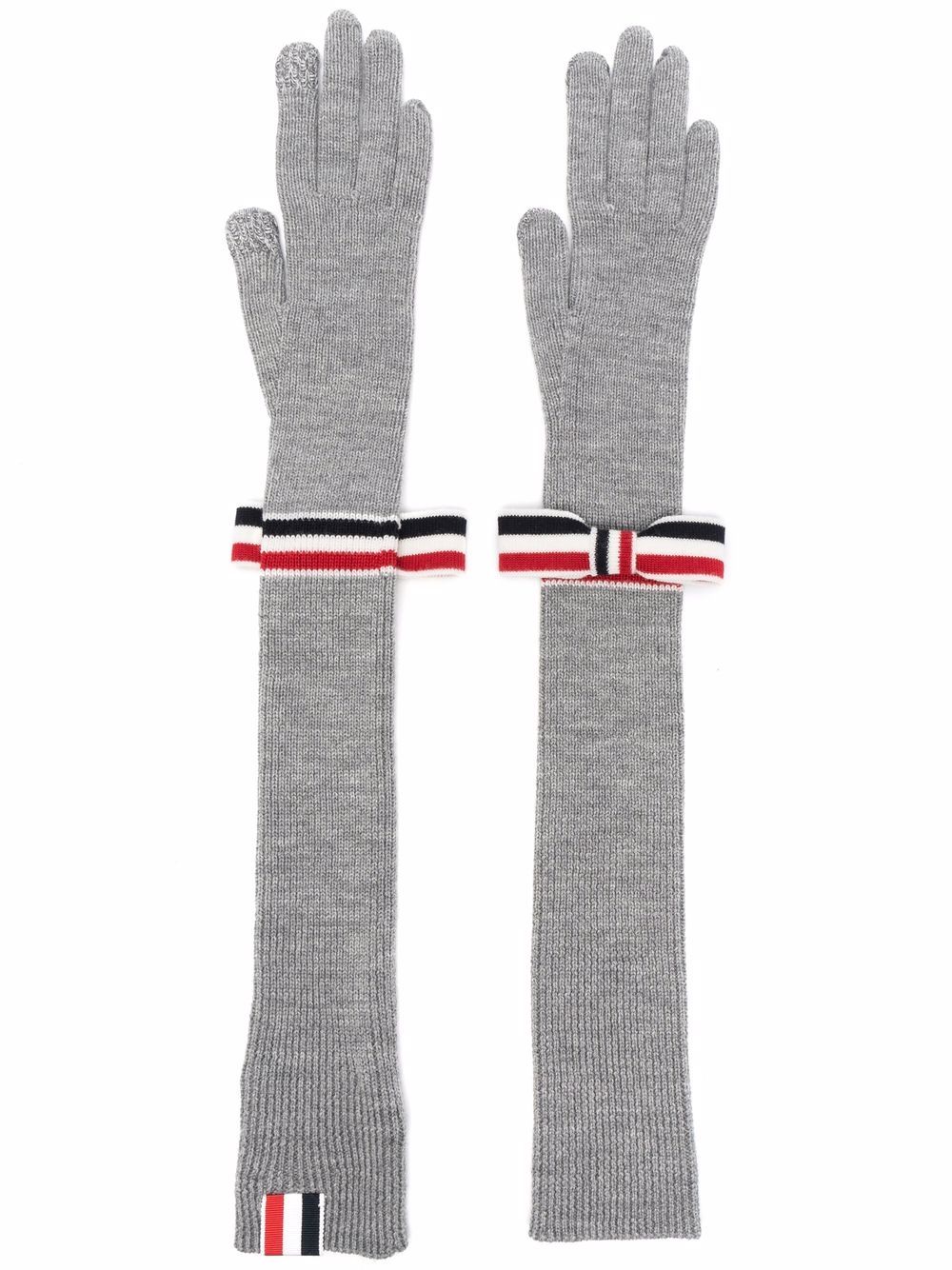 Thom Browne Handschuhe mit Schleife - Grau von Thom Browne